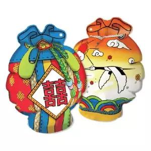 컬러룬 (오뚝이 복주머니 2종 개별포장) (150개 묶음) 컬러 색칠 예술