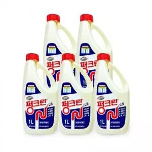 ( )락스 펑크린1L-5개 배수관막힘 용해제 욕실 배수관 청소 변기 뚫어뻥