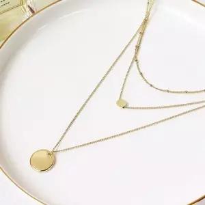 악세사리 편한 사이 코인 3줄 목걸이