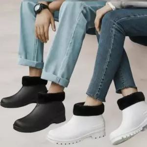 [옷자락]남성 방수 방한 기모 스노우 레인 짧은 부츠