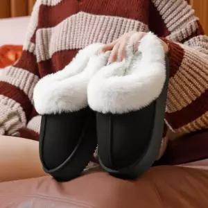 [옷자락]남자 여자 겨을 털실내화 클라우드 퍼 슬리퍼