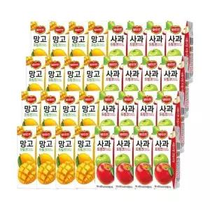 [음료센타]델몬트 드링크 190ml 망고 + 사과 혼합 32개