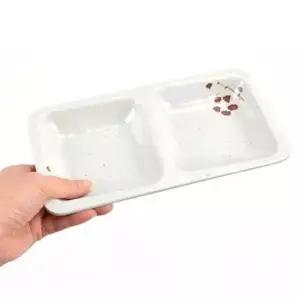 나눔접시 2구 22cm 반찬접시 소스볼 종지 찬기