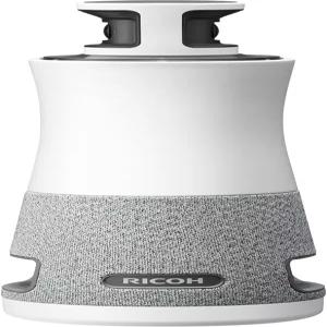 RICOH 회의 360-360 회의실 카메라 - AI 기반 액티브 스피커 포커스 USB-C 버스 Zoom 인증 Microsoft Teams