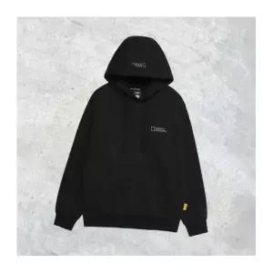내셔널지오그래픽 NATIONALGEOGRAPHIC N251UHD910 폴하스 스몰로고 레귤러핏 후드 맨투맨 CARBON BLACK N25