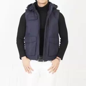 [더마인드]남성 후드 웰론 기능성 경량 패딩 등산 골프 아웃도어 겨울 패딩 조끼 HA35