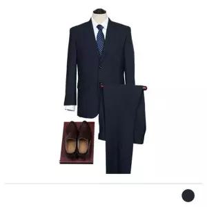 [골드스마일]체크 원버튼 정장수트 더블수트 코디 20대 남편 봄