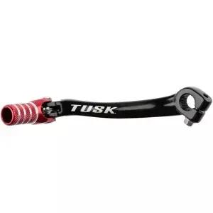 TUSK 접이식 변속 레버 블랙/레드 팁 혼다 CR125R 1983-2007 호환
