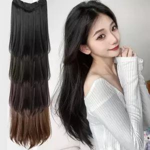 스트레이트 U자형 헤어피스 반가발 SD230906 중년여성가발 쥬얼리 위그 가발 자연스러운 통가발 정수리 시