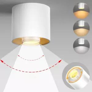투유비 3-컬러 와트 줌 가능 천장 스포트라이트 고정 장치 플러시 마운트 조명 조광 LED 스팟 라이트 실내