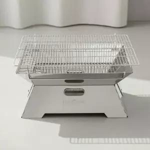 스테인리스 캠핑 화로대 접이식 바비큐 그릴 불멍 장작 난로 휴대용 가방