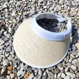 여름 밀짚 선캡 오트밀베이지 여름 햇빛가리개 여성 모자 썬캡 여자