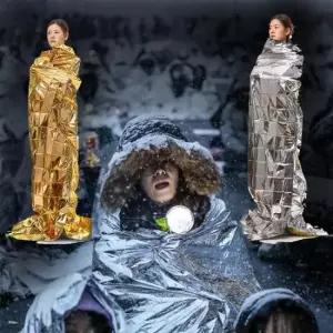 키세스시위대 비상용 응급담요 금박 은박 양면 특대형 캠핑 조난 체온보호 장만A784