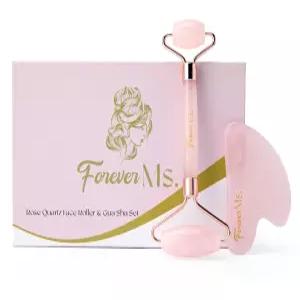 로즈 쿼츠 과샤와 얼굴 조각 롤러 키트 - 피부 관리를 위한 림프 배액 및 마사지기 여성용 미용 도구 눈가