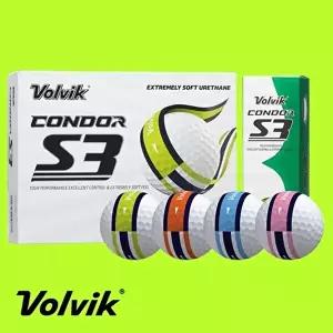 [볼빅]볼빅 콘도르 S3 DL360 듀얼 퍼팅라인 우레탄 3피스 골프공 12구