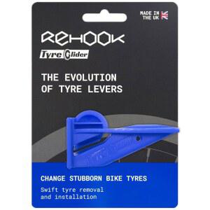 리훅 타이어 글라이더 | 새로운 자전거 타이어 레버 | 모든 자전거 타이어에 적합 | 도로, 자갈, 산악 자전거 타이어, 튜브, 튜브리스 펑크 수리를 위한 전문적이고 휴대 가능하며 특허받은 도구