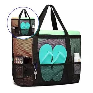 쌍문상회 대형매쉬백 대용량 메쉬 비치백 망사 물놀이 휴가 가방 DD12845