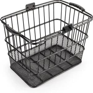 손잡이가 있는 CXWXC 전면 자전거 바구니 - 식료품 출퇴근 쇼핑을 위한 분리형 비치 크루저 시티 통근자를