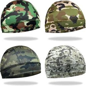 남성용 스컬 캡 스웨트 위킹 헬멧 라이너 통기성 사이클링 비니 러닝 스포츠 모자 쿨링 헤드 랩 6개