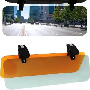 카 선 바이저 익스텐더 - 안전한 주행을 위한 프리미엄 2-in-1 편광 UV400 안티 글레어 주야간 유니버설
