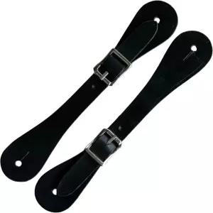 ZEEKSTAR 수제 가죽 스퍼 스트랩 2종 세트 - 카우보이 남녀용 웨스턴 승마 장비 풀 그레인 부츠 액세서리