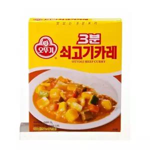 3분 쇠고기카레 200g 오뚜기 문구