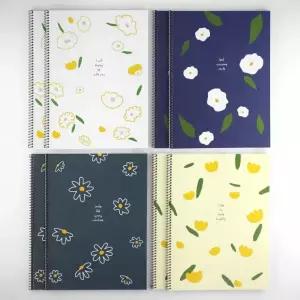 플라워 감성 스프링 유선 노트 8p 세트 내지 35매 8mm