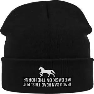 여성 남성을 위한 재미있는 겨울 모자 비니 이 글을 읽을 수 다시 말 올려주세요 귀여운 승마 선물 슬루시