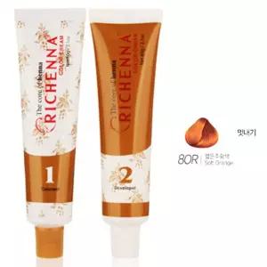 헤나추출물 부드러운향 헤어 염색약 80r 밝은 오렌지