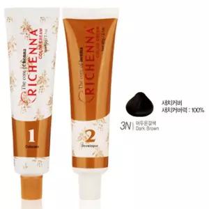 헤나추출물 부드러운향 헤어 염색약 3n 어두운갈색