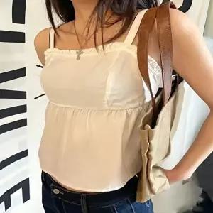 나들이 레이스 이너 탑 화이트 끈나시