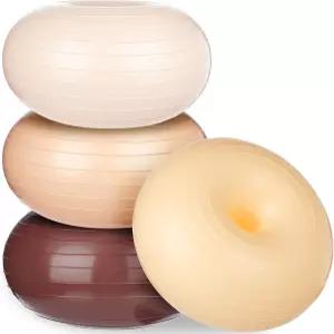 균형과 안정성을 위한 펌프 도넛 운동 볼 의자 쿠션 시트가 있는 교실용 신축성 요가 4개의 유연한 좌석 홈