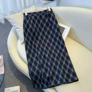 스파이더맨 스커트 여사친 모직 빈티지 체크 A라인 OPH1
