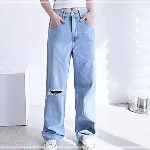 보호막 덮개 넉넉한 찢어진 대형 청소년 바지 연청 UWFFIJ7R