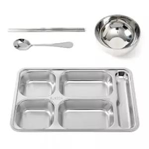 [하프클럽/브이와이]식판 풀세트(수저칸)(특대)병원식판 4구