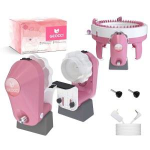 센트로 40니들 및 48니들 원형 뜨개질 기계용 GEOCCI 전기 기계 어댑터 (핑크)