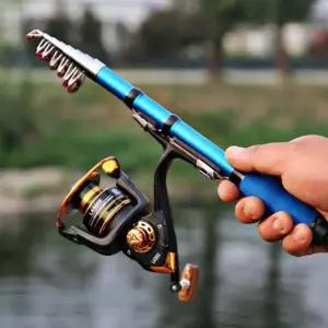 입문용 원투 루어낚시 갯바위 미니낚시대 1.9M 블루
