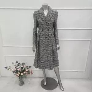 [미니멈]MYDAWO0150BE 더블버튼 헤링본 원피스