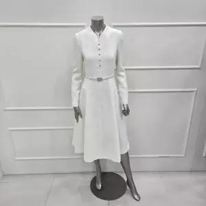 [미니멈]MZAAWO2320IV V넥 쥬얼리버튼 플레어 원피스