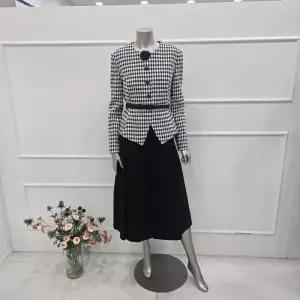 [미니멈]MYDAWO1070MX 하운드체크 투피스형 원피스