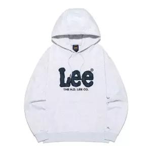 리 LEE 빅 트위치 데님 아플리케 후드 티셔츠 라이트그레이 LE2503HD04LG 427314