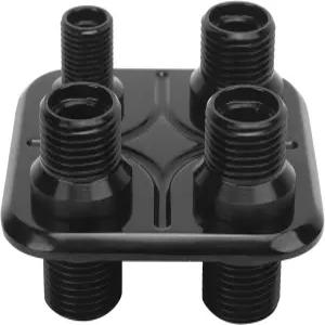 A/C 격벽 차량 4포트 에어컨 히터 호스 피팅 범용 개조 블랙