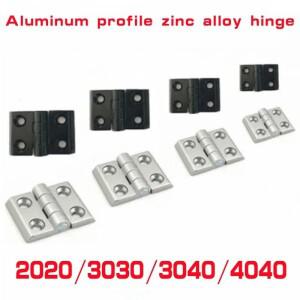알루미늄 프로파일 힌지 문짝 커넥터용 아연 합금 블랙 또는 실버 색상, 2020 3030 4040, 2 개