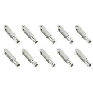 10PCS M3 스레드 자체 금속 클레비스 퀵 링크 스틸 날개 RC 비행기 헬리콥터 모델 교체 부품 수리