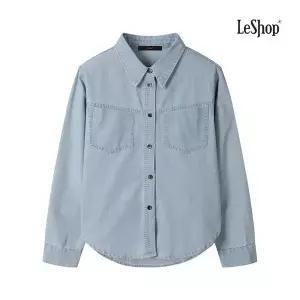 택가 119,000원 르샵 코튼 데님 카라 긴팔 셔츠 DP3BA030A 1236356
