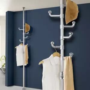 공간활용 폴 행거 조립식 고정식 행거 옷걸이 정리 기둥형 스틸