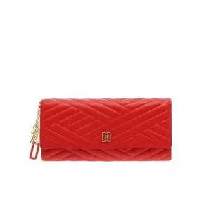 닥스 CARLISLE 레드 매쉬 가죽 장지갑 DCWA0F261 MFS230 OQG986