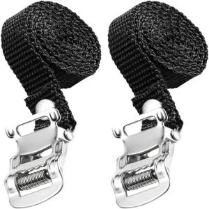 밀리스텐 유니버설 조절식 자전거 페달 스트랩 미끄럼 방지 알루미늄 합금 토 클립 운동 및 실내 풋레스트