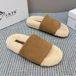 여자 가을 스웨이드 신상 리얼 슬리퍼 퍼 통굽 CH3