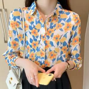 [패션시그널]플라워프린팅 셔츠블라우스 66569B